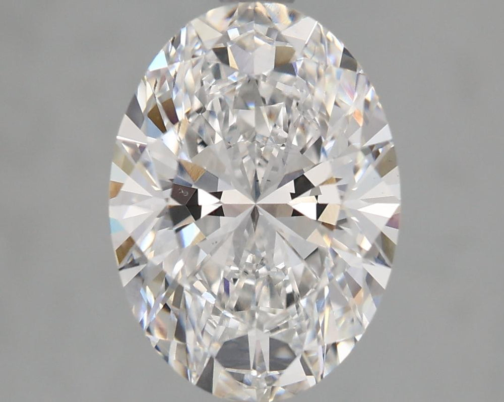 2.8 Carat Oval Lab Diamond with  Cut Diamond in 14KT  view 1
