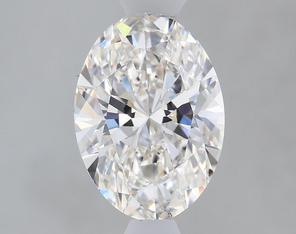 1.55 Carat Oval Lab Diamond with  Cut Diamond in 14KT  view 1
