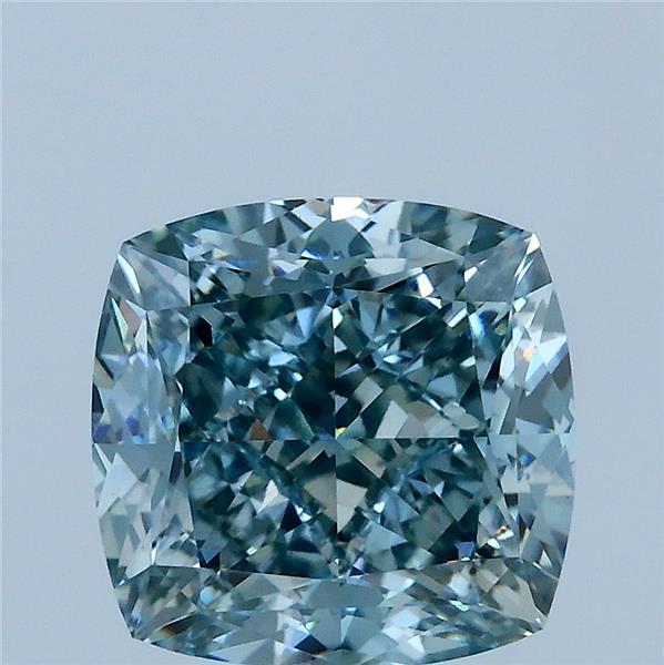 4.02 Carat Cushion Lab Diamond with  Cut Diamond in 14KT  view 1

