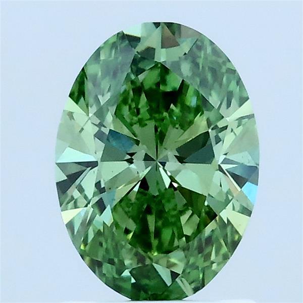 1.01 Carat Oval Lab Diamond with  Cut Diamond in 14KT  view 1
