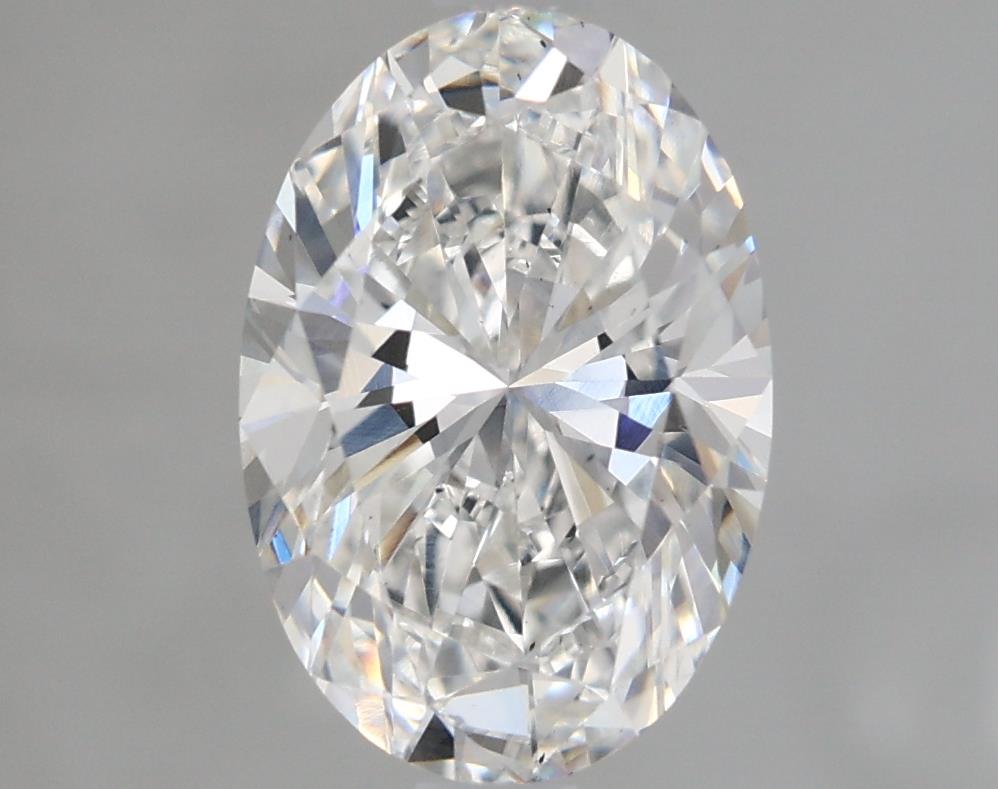 2.0 Carat Oval Lab Diamond with  Cut Diamond in 14KT  view 1

