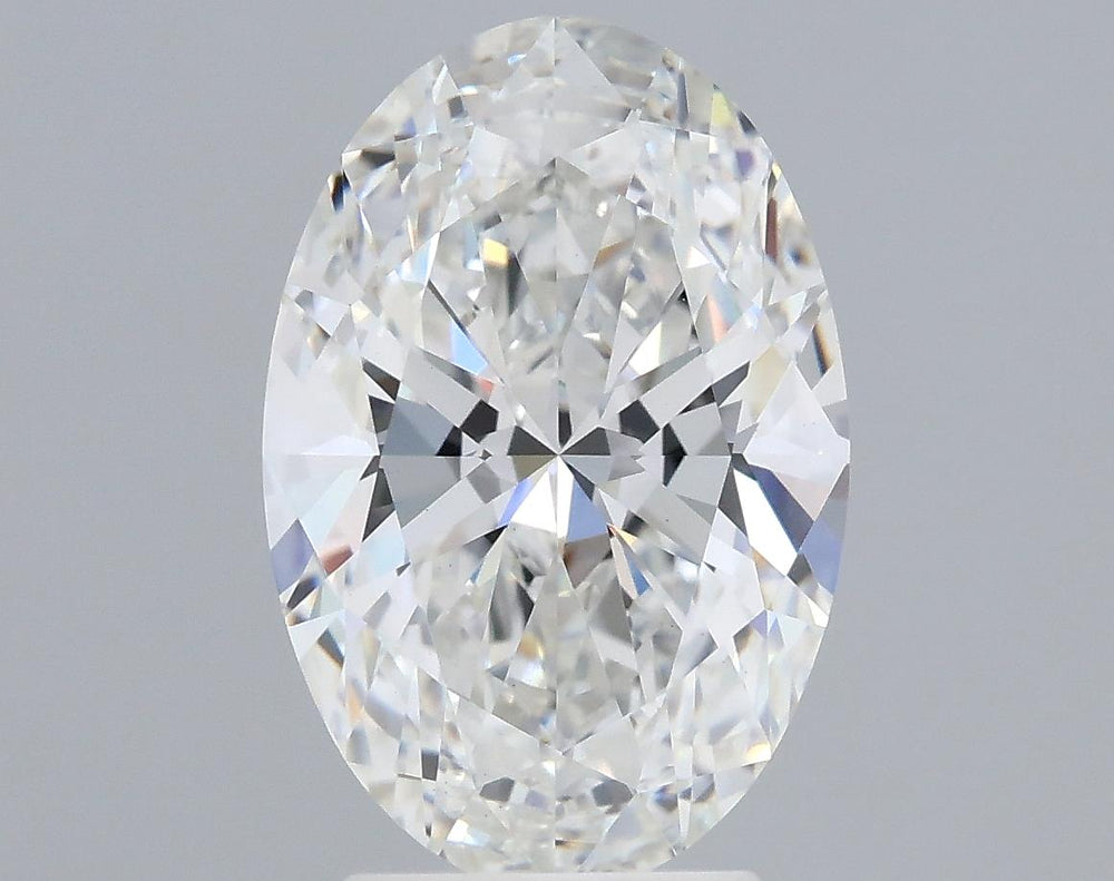 3.3 Carat Oval Lab Diamond with  Cut Diamond in 14KT  view 1

