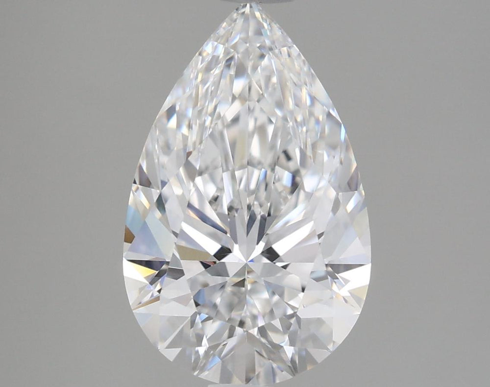2.79 Carat Pear Lab Diamond with  Cut Diamond in 14KT  view 1
