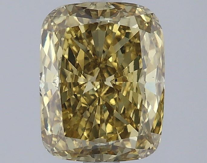 1.54 Carat Cushion Lab Diamond with  Cut Diamond in 14KT  view 1
