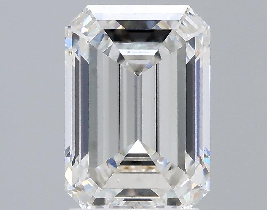 2.5 Carat Emerald Lab Diamond with  Cut Diamond in 14KT  view 1
