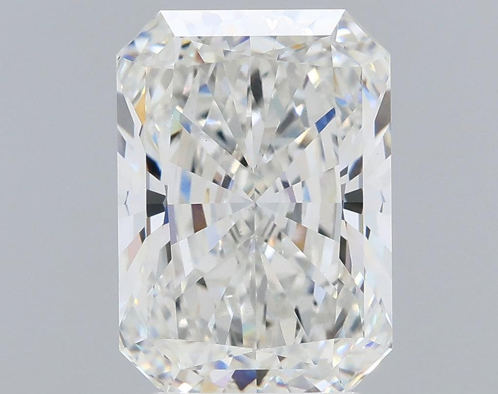 3.75 Carat Radiant Lab Diamond with  Cut Diamond in 14KT  view 1
