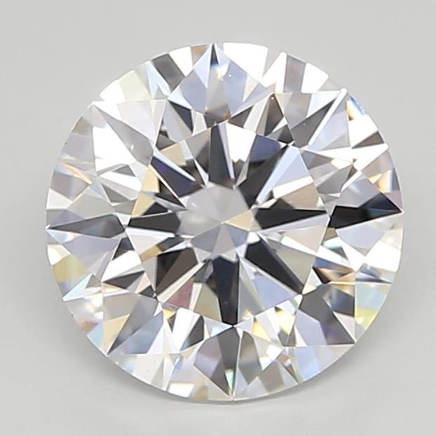 3.04 Carat Round Lab Diamond with  Cut Diamond in 14KT  view 1
