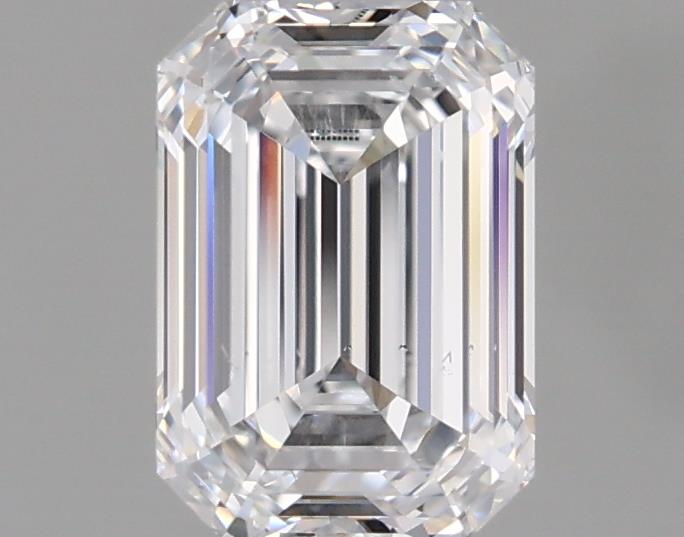 1.59 Carat Emerald Lab Diamond with  Cut Diamond in 14KT  view 1
