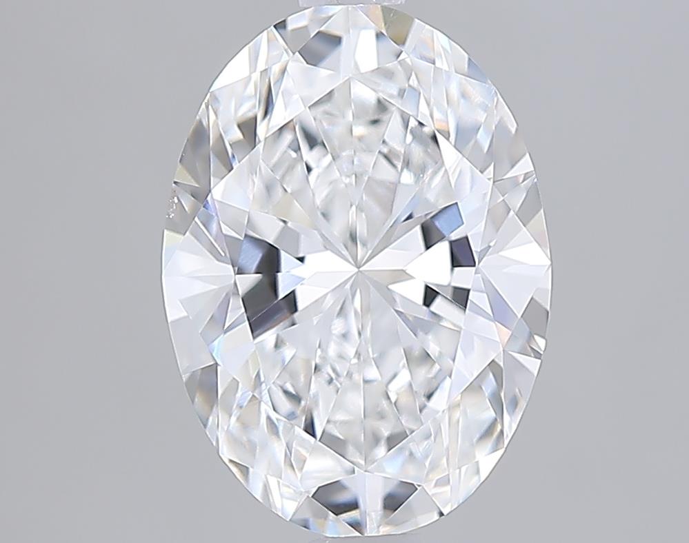 2.02 Carat Oval Lab Diamond with  Cut Diamond in 14KT  view 1
