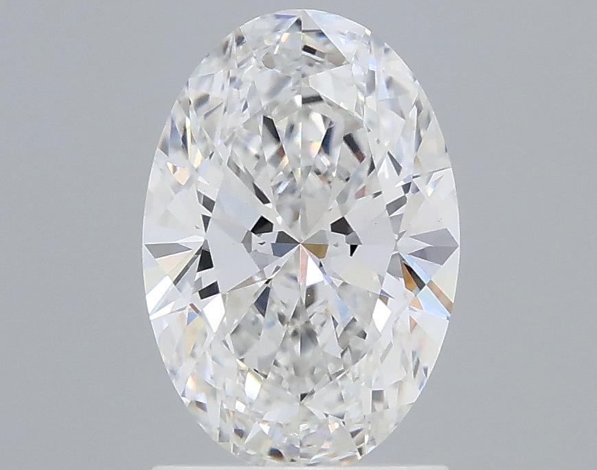 1.39 Carat Oval Lab Diamond with  Cut Diamond in 14KT  view 1
