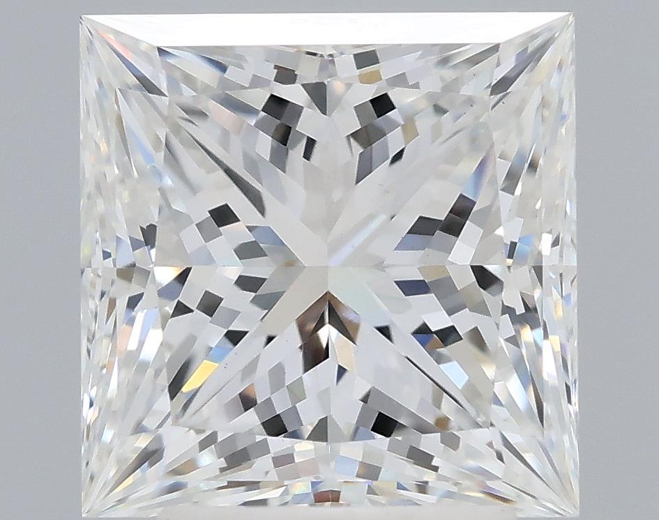 3.32 Carat Princess Lab Diamond with  Cut Diamond in 14KT  view 1
