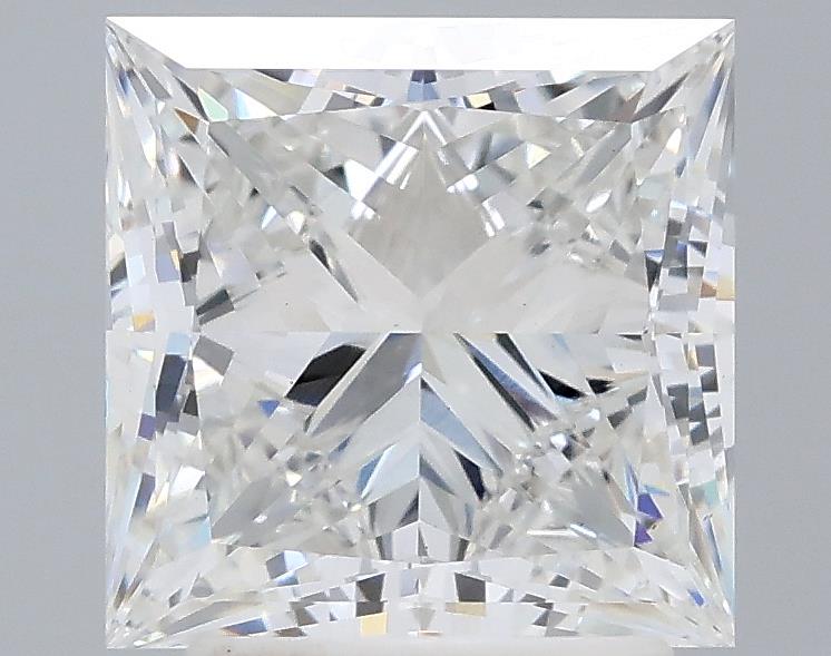 2.7 Carat Princess Lab Diamond with  Cut Diamond in 14KT  view 1
