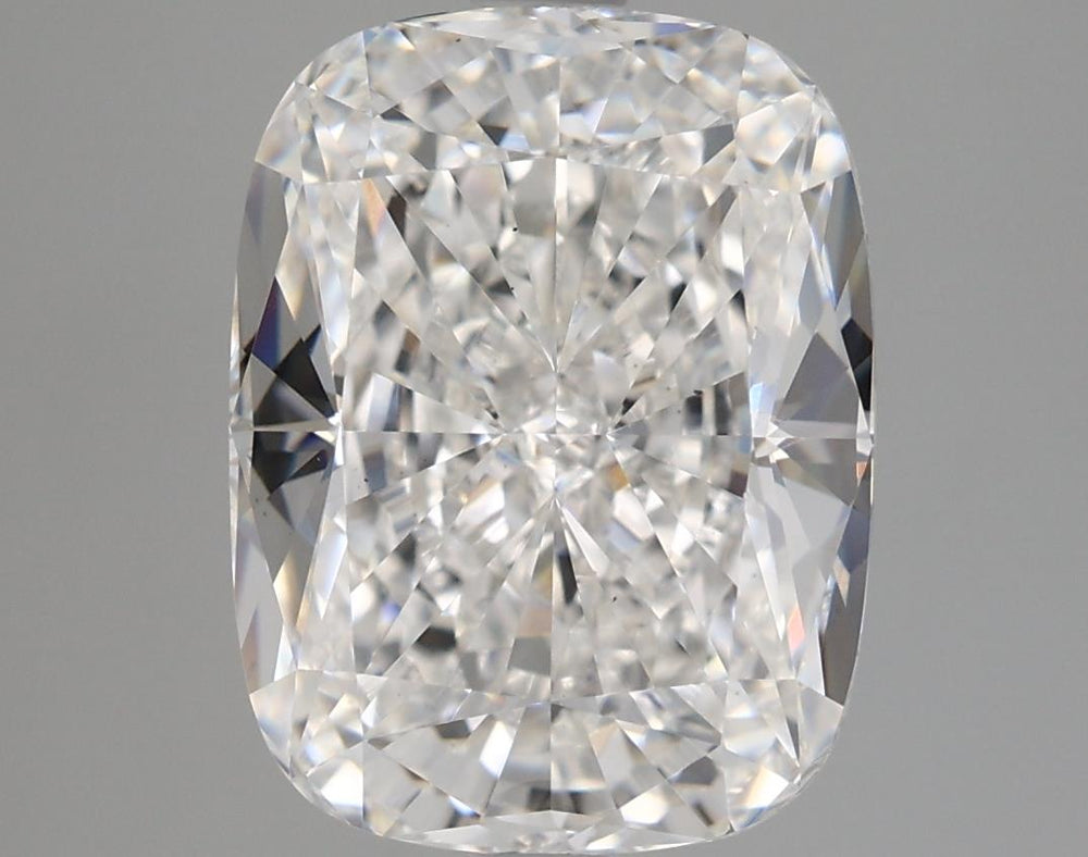 5.02 Carat Cushion Lab Diamond with  Cut Diamond in 14KT  view 1
