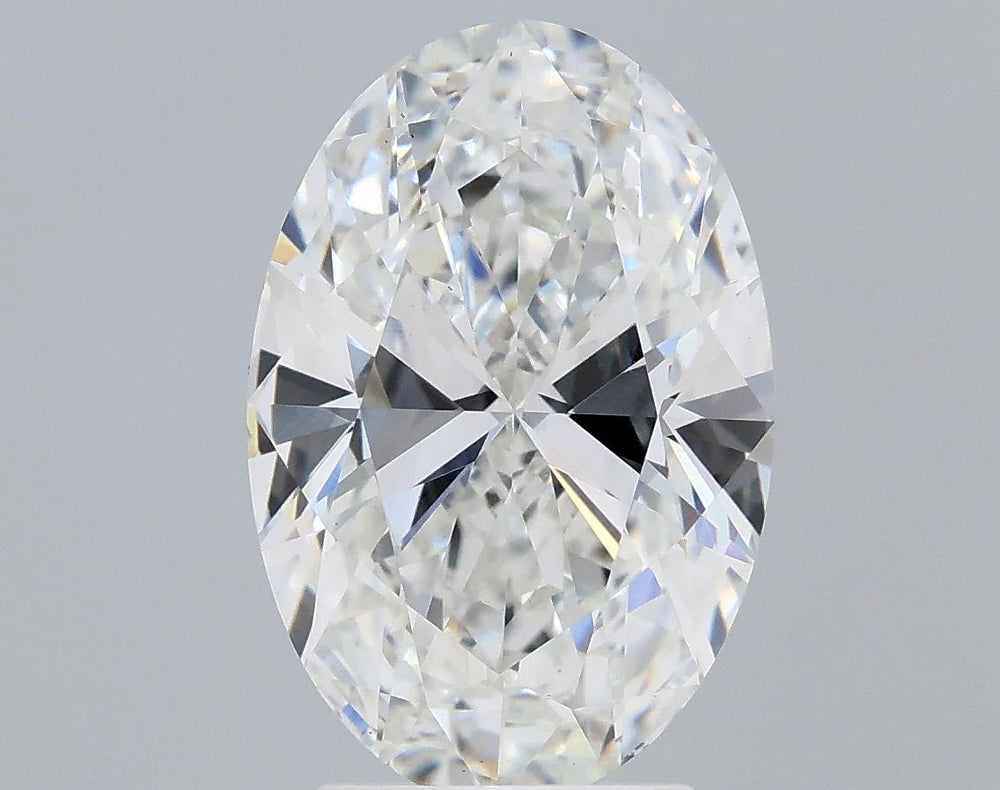 3.02 Carat Oval Lab Diamond with  Cut Diamond in 14KT  view 1
