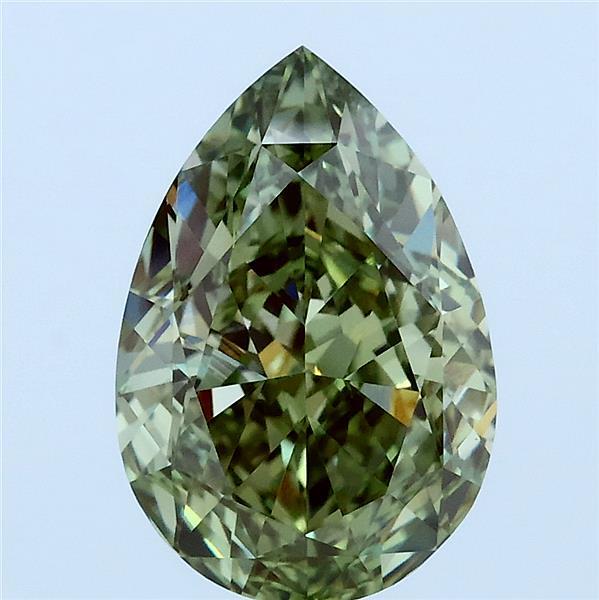 3.05 Carat Pear Lab Diamond with  Cut Diamond in 14KT  view 1

