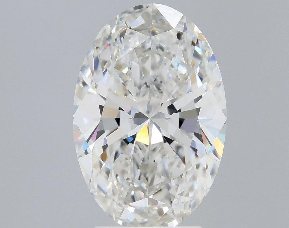 3.33 Carat Oval Lab Diamond with  Cut Diamond in 14KT  view 1
