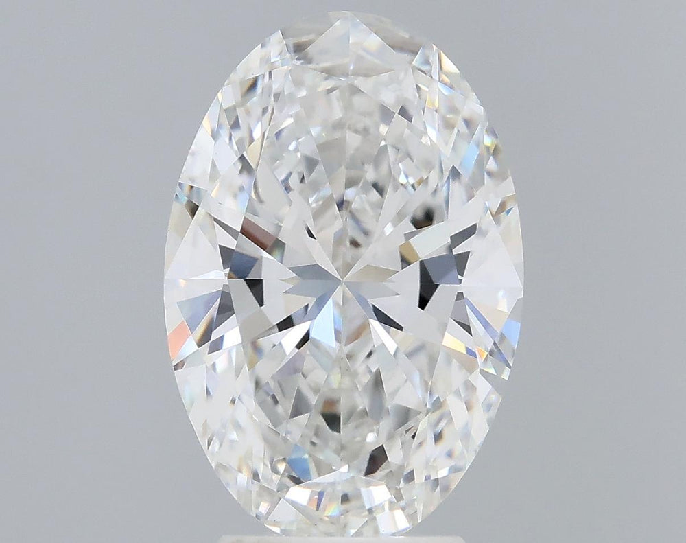 3.7 Carat Oval Lab Diamond with  Cut Diamond in 14KT  view 1

