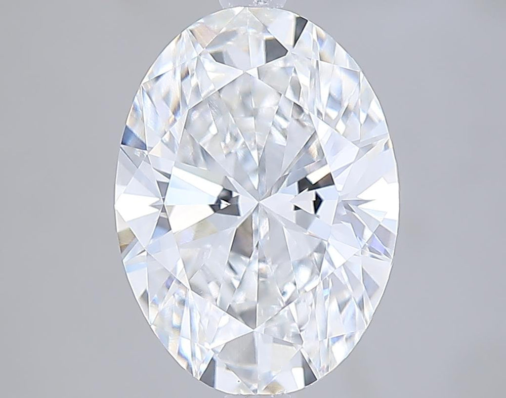 3.03 Carat Oval Lab Diamond with  Cut Diamond in 14KT  view 1
