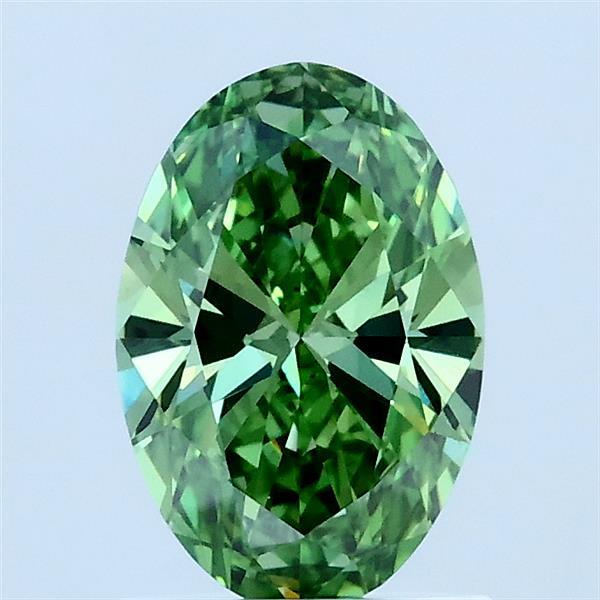 1.01 Carat Oval Lab Diamond with  Cut Diamond in 14KT  view 1
