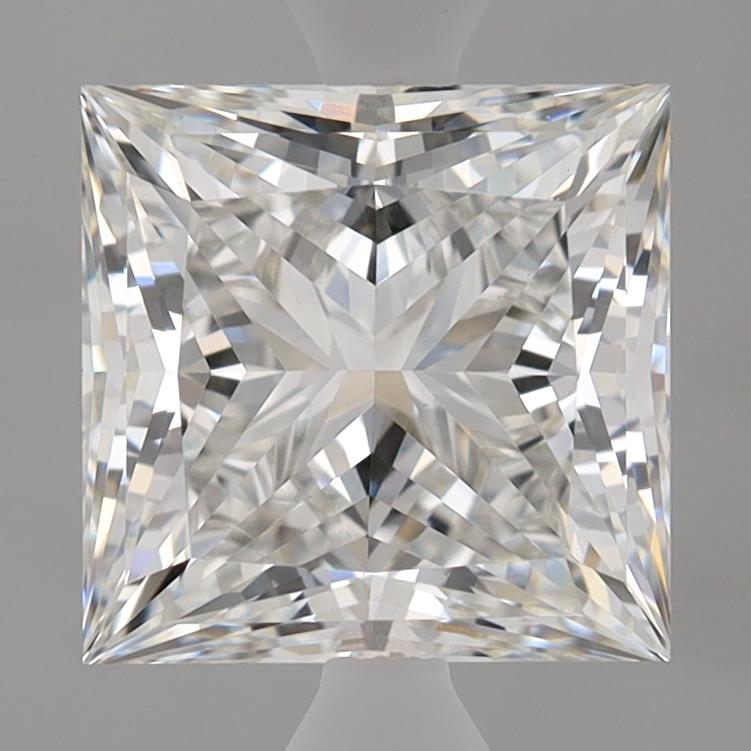 2.6 Carat Princess Lab Diamond with  Cut Diamond in 14KT  view 1
