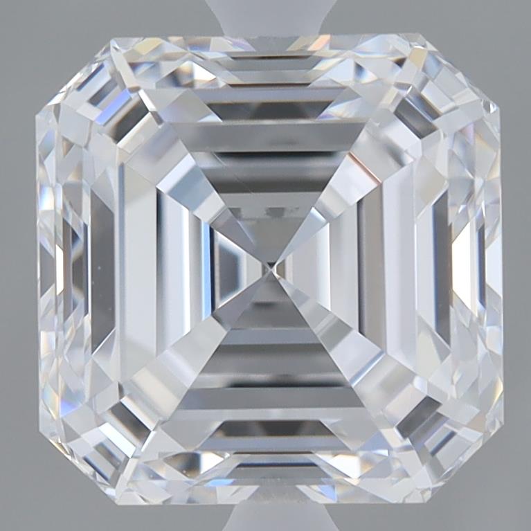 1.65 Carat Asscher Lab Diamond with  Cut Diamond in 14KT  view 1

