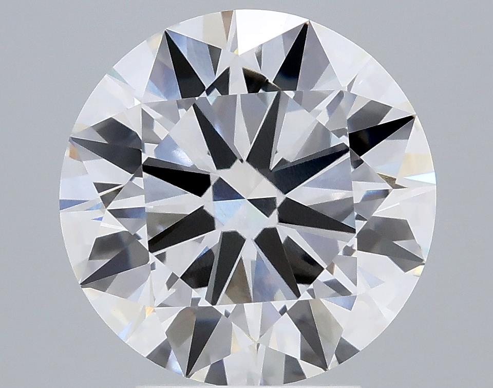 3.7 Carat Round Lab Diamond with  Cut Diamond in 14KT  view 1
