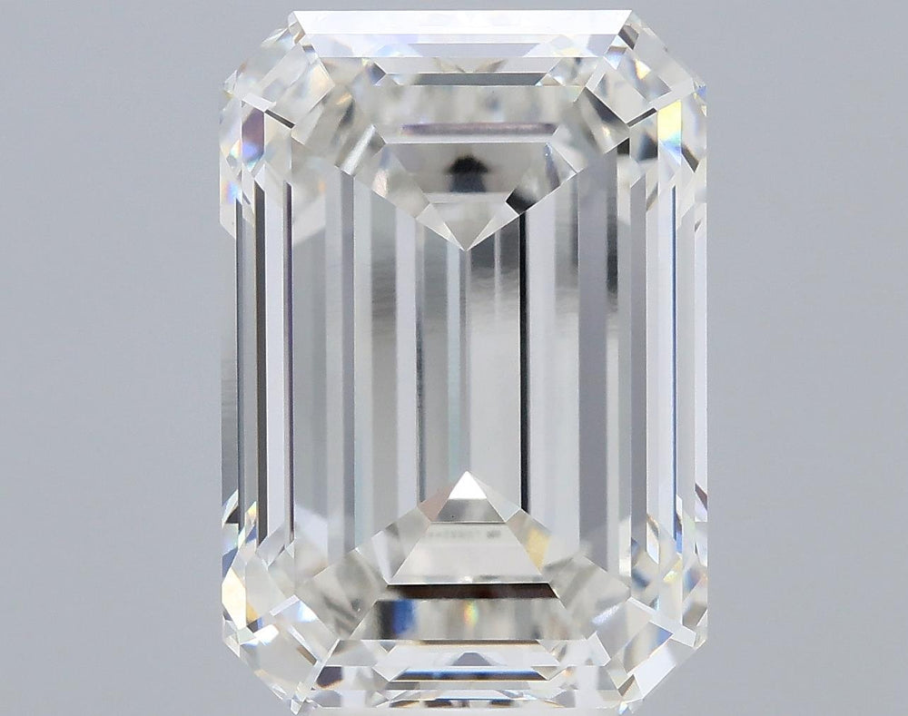 8.06 Carat Emerald Lab Diamond with  Cut Diamond in 14KT  view 1
