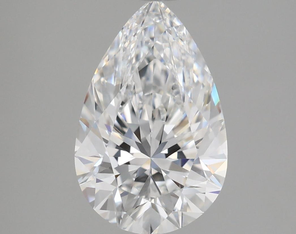 2.43 Carat Pear Lab Diamond with  Cut Diamond in 14KT  view 1
