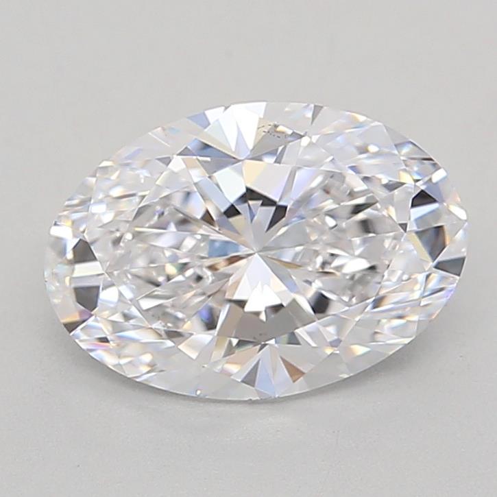 1.5 Carat Oval Lab Diamond with  Cut Diamond in 14KT  view 1
