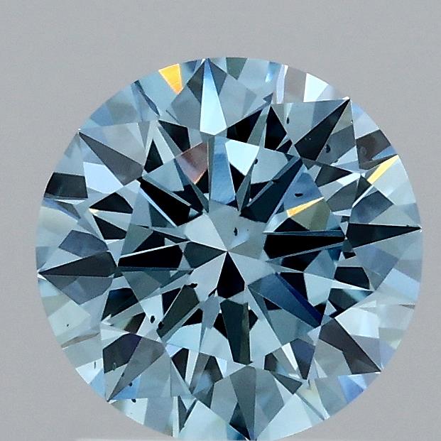 1.52 Carat Round Lab Diamond with  Cut Diamond in 14KT  view 1
