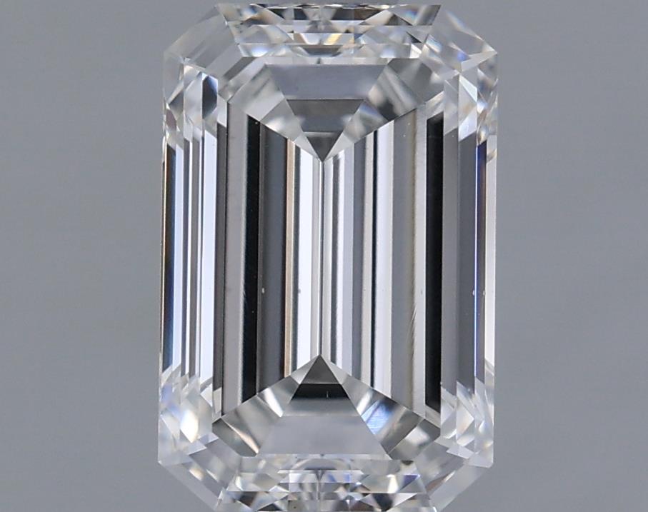 1.51 Carat Emerald Lab Diamond with  Cut Diamond in 14KT  view 1
