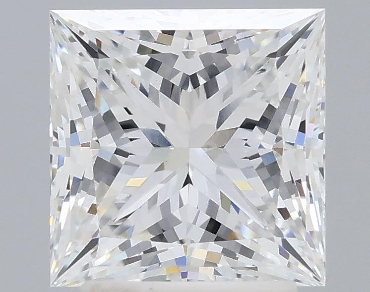 2.72 Carat Princess Lab Diamond with  Cut Diamond in 14KT  view 1

