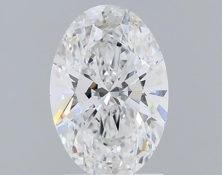 1.78 Carat Oval Lab Diamond with  Cut Diamond in 14KT  view 1
