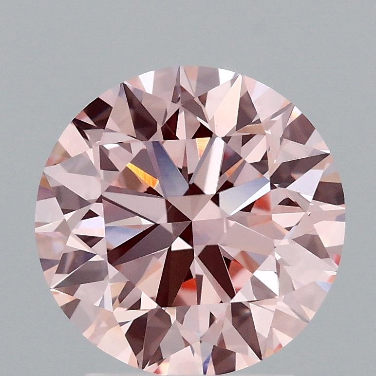 2.57 Carat Round Lab Diamond with  Cut Diamond in 14KT  view 1

