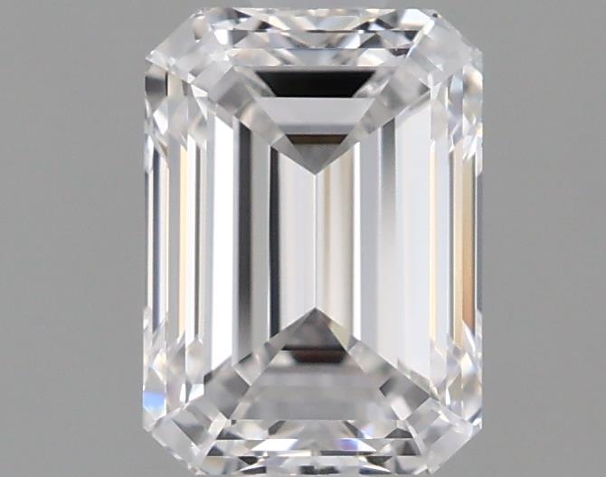 1.0 Carat Emerald Lab Diamond with  Cut Diamond in 14KT  view 1
