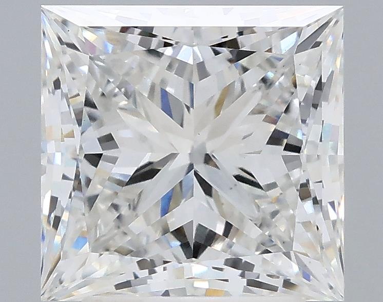 3.06 Carat Princess Lab Diamond with  Cut Diamond in 14KT  view 1
