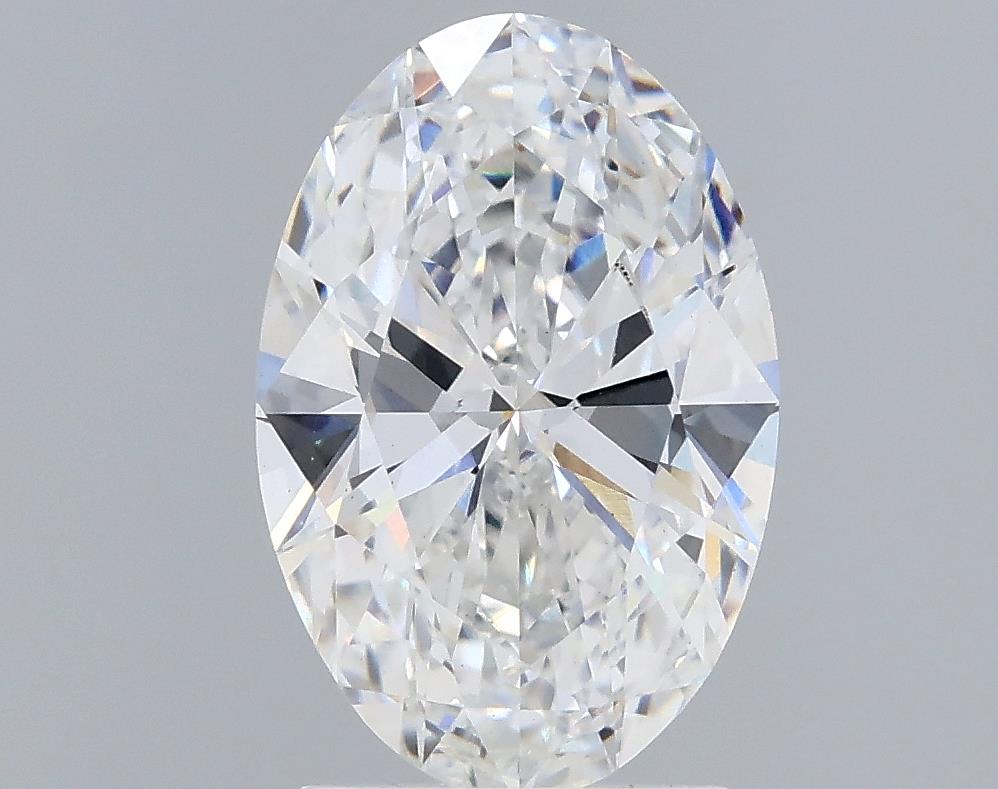 2.03 Carat Oval Lab Diamond with  Cut Diamond in 14KT  view 1
