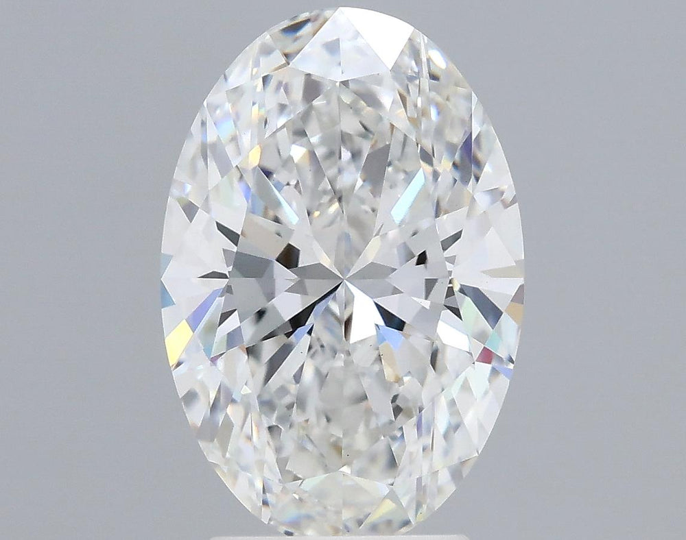 3.3 Carat Oval Lab Diamond with  Cut Diamond in 14KT  view 1
