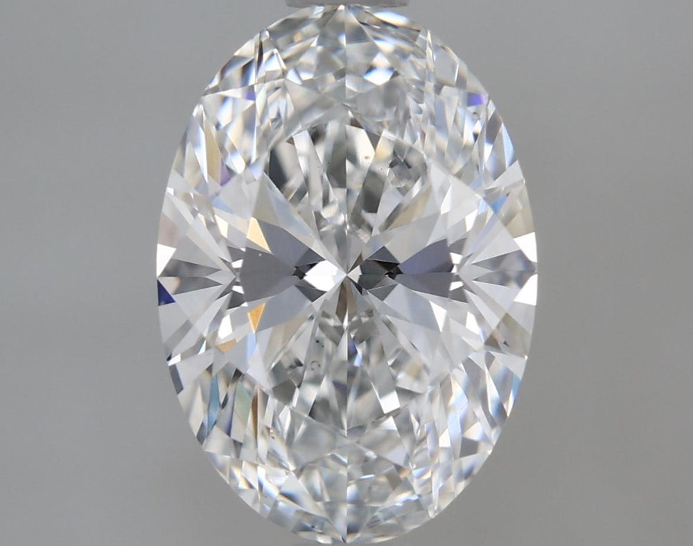1.4 Carat Oval Lab Diamond with  Cut Diamond in 14KT  view 1
