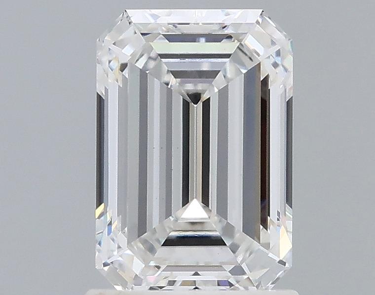 1.52 Carat Emerald Lab Diamond with  Cut Diamond in 14KT  view 1
