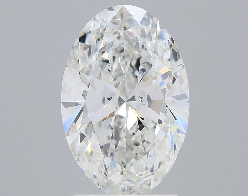 2.09 Carat Oval Lab Diamond with  Cut Diamond in 14KT  view 1
