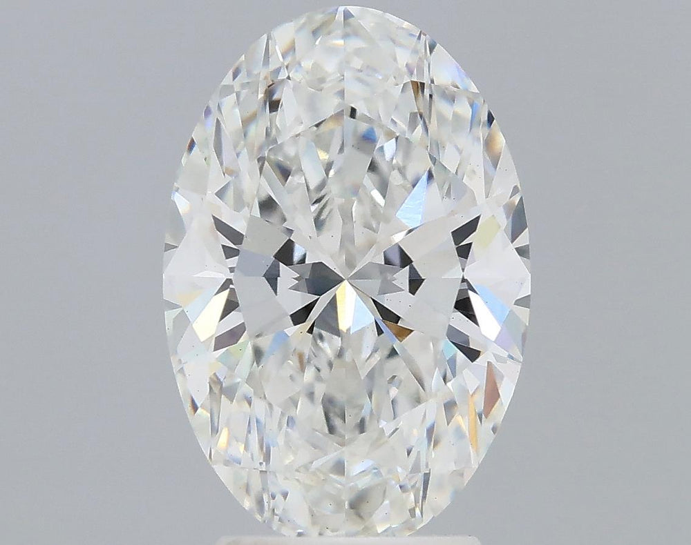 3.3 Carat Oval Lab Diamond with  Cut Diamond in 14KT  view 1
