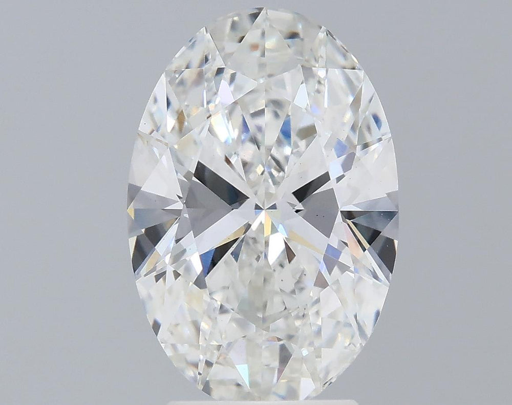 3.22 Carat Oval Lab Diamond with  Cut Diamond in 14KT  view 1
