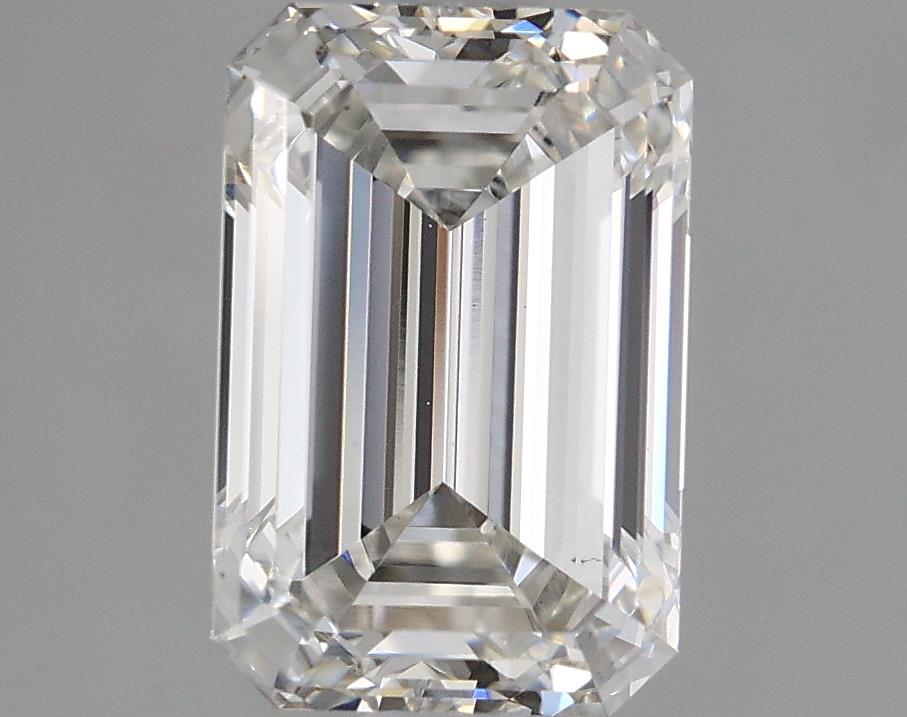 1.82 Carat Emerald Lab Diamond with  Cut Diamond in 14KT  view 1
