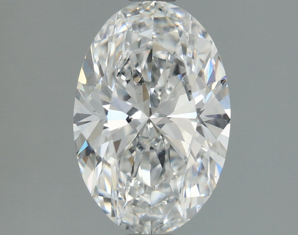 1.92 Carat Oval Lab Diamond with  Cut Diamond in 14KT  view 1
