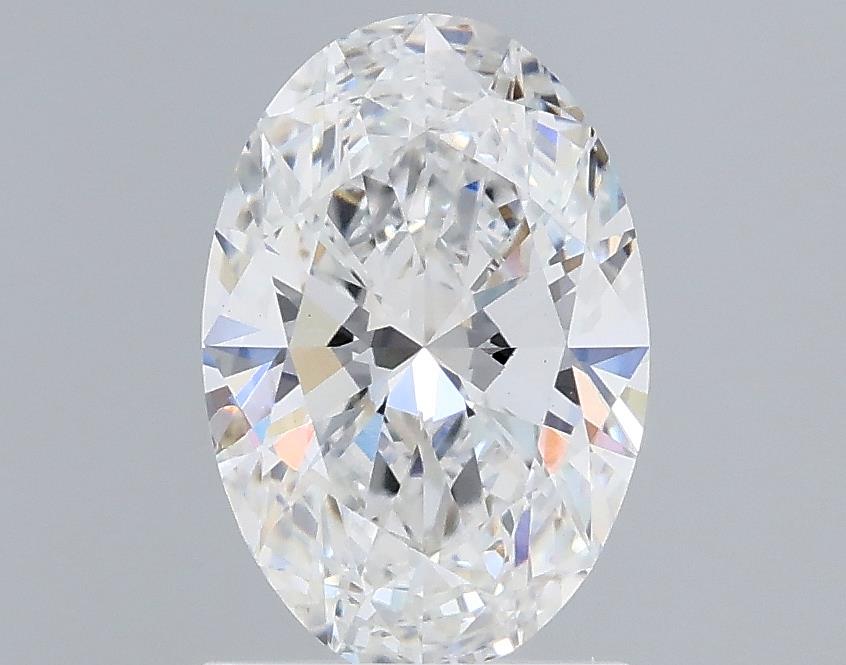 1.33 Carat Oval Lab Diamond with  Cut Diamond in 14KT  view 1
