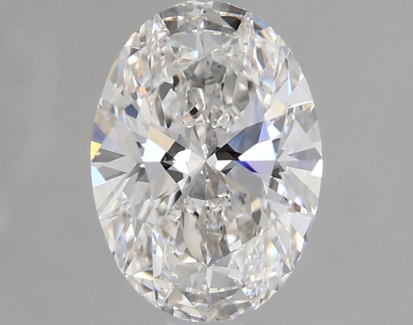 1.34 Carat Oval Lab Diamond with  Cut Diamond in 14KT  view 1
