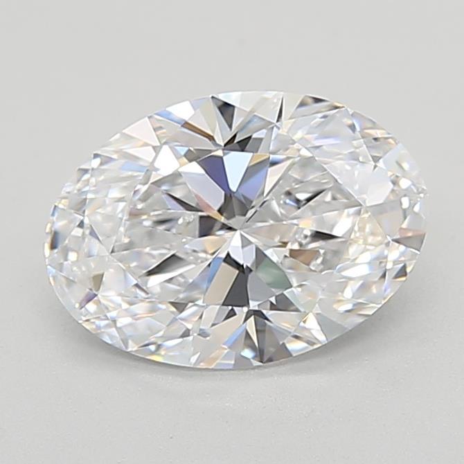 1.26 Carat Oval Lab Diamond with  Cut Diamond in 14KT  view 1
