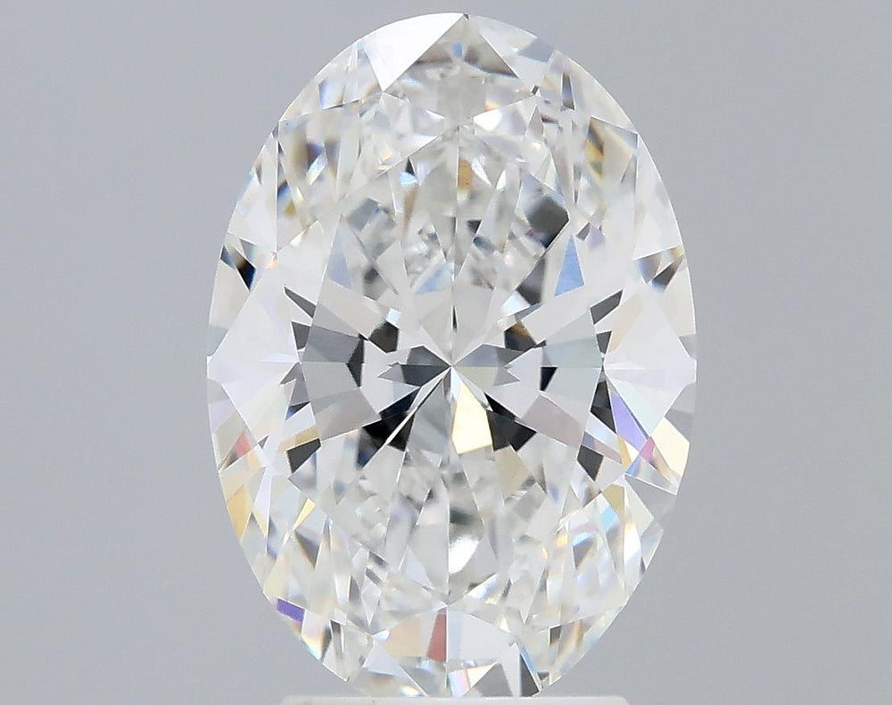 3.28 Carat Oval Lab Diamond with  Cut Diamond in 14KT  view 1
