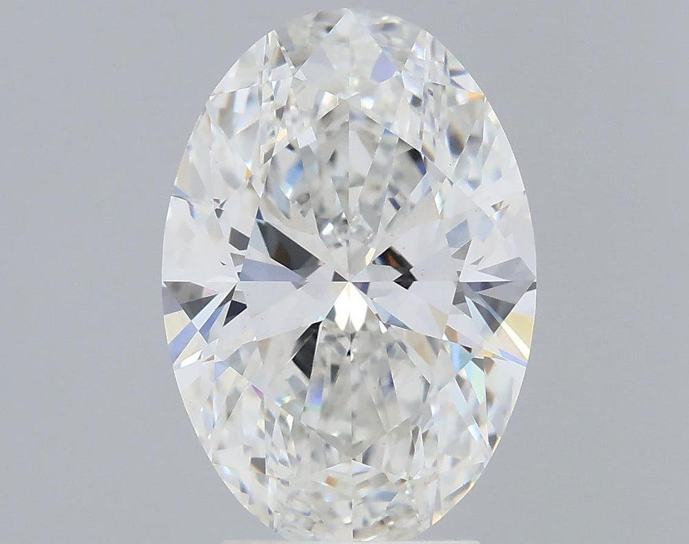 3.32 Carat Oval Lab Diamond with  Cut Diamond in 14KT  view 1
